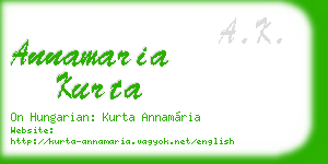 annamaria kurta business card